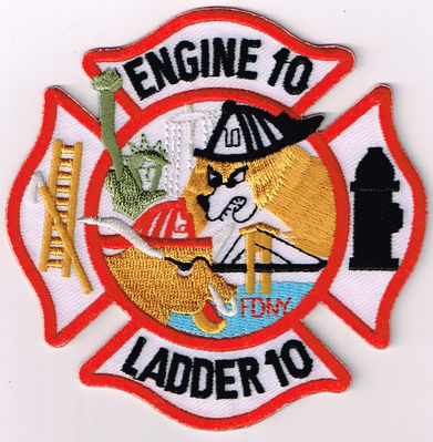 FDNY Engine 10 Ladder 10 Patch (New York)
Thanks to Ronnie5411 for this scan.
