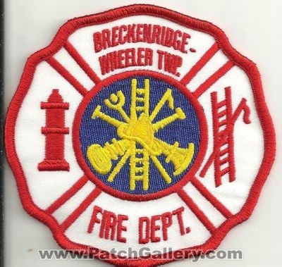 Breckenridge Wheeler Township Fire Department Patch (Michigan)
Thanks to Ronnie5411 for this scan.
Keywords: twp. dept.
