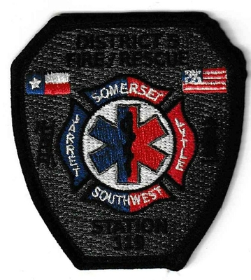 District 5 Fire Department Patch (Texas)
Thanks to Ronnie5411 for this scan.
Keywords: jarret lytle somerset southwest