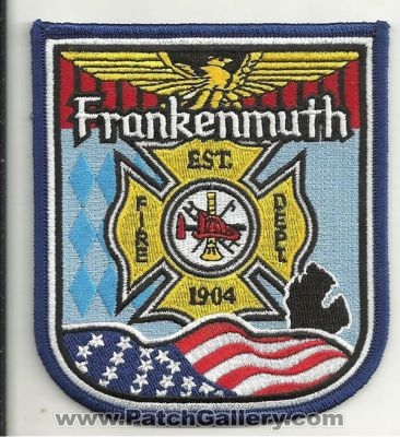 Frankenmuth Fire Department Patch (Michigan)
Thanks to Ronnie5411 for this scan.
Keywords: dept.