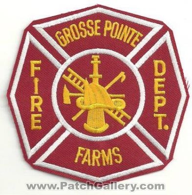 Grosse Pointe Farms Fire Department Patch (Michigan)
Thanks to Ronnie5411 for this scan.
Keywords: dept.