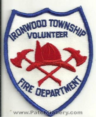 Ironwood Township Volunteer Fire Department Patch (Michigan)
Thanks to Ronnie5411 for this scan.
Keywords: twp. vol. dept.