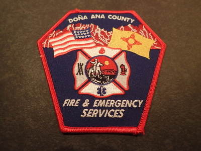 Dona Ana County Fire and Emergency Services Patch (New Mexico)
Thanks to Jeremiah Herderich for this picture.
Keywords: co. & es department dept.