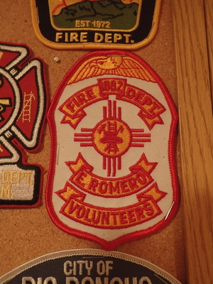 E Romero Fire Department Volunteers Patch (New Mexico)
Thanks to Jeremiah Herderich for this picture.
Keywords: e. dept. 1882