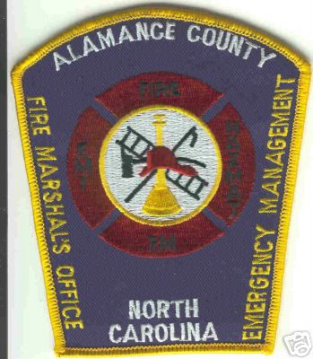 fire patchgallery marshal alamance patches emergency management county office carolina sheriffs offices enforcement ambulance departments ems depts 911patches emblems rescue