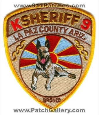 La Paz County Sheriff K-9 (Arizona)
Scan By: PatchGallery.com
Keywords: k9 bronco