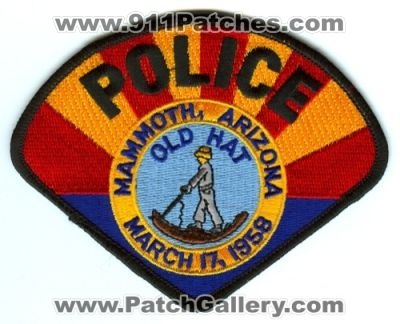Mammoth Police (Arizona)
Scan By: PatchGallery.com

