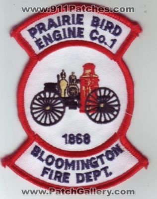 Prairie Bird Engine Company 1 Bloomington Fire Department (Illinois)
Thanks to Dave Slade for this scan.
Keywords: dept