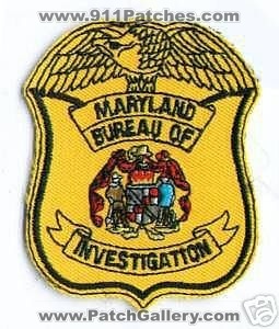 Maryland Bureau of Investigation (Maryland)
Thanks to apdsgt for this scan.
