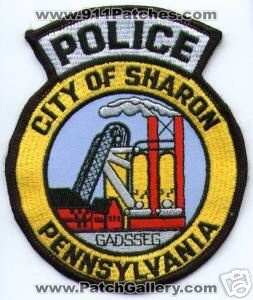 Sharon Police (Pennsylvania)
Thanks to apdsgt for this scan.
Keywords: city of