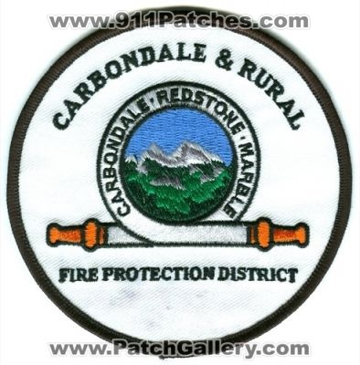 Carbondale And Rural Fire Protection District Patch (Colorado)
[b]Scan From: Our Collection[/b]
Keywords: & redstone marble