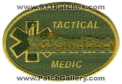 Woodland Park Ambulance Tactical Medic Patch (Colorado)
[b]Scan From: Our Collection[/b]
Keywords: ems
