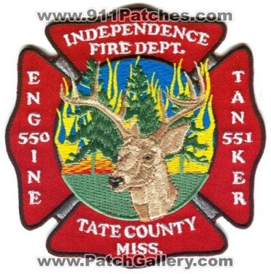 Independence Fire Department Engine 550 Tanker 551 (Mississippi)
Scan By: PatchGallery.com
Keywords: dept. tate county miss.