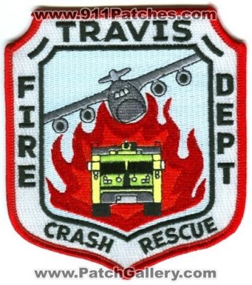Travis Air Force Base AFB Fire Department Crash Rescue (California)
Scan By: PatchGallery.com
Keywords: dept. cfr arff aircraft airport firefighter firefighting