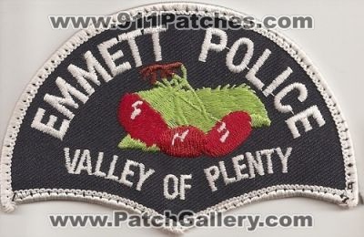 Emmett Police (Idaho)
Thanks to Police-Patches-Collector.com for this scan.
