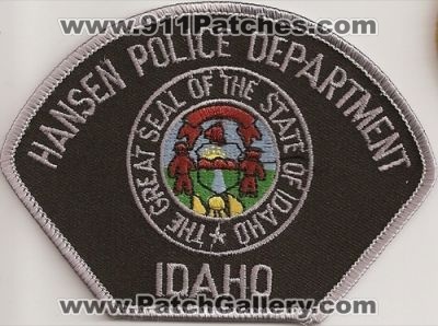 Hansen Police Department (Idaho)
Thanks to Police-Patches-Collector.com for this scan.
