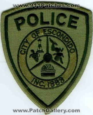 Escondido Police (California)
Thanks to Police-Patches-Collector.com for this scan.
Keywords: city of