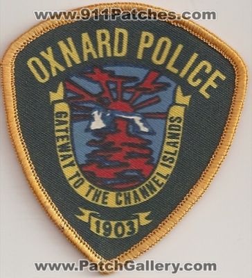 Oxnard Police (California)
Thanks to Police-Patches-Collector.com for this scan.
