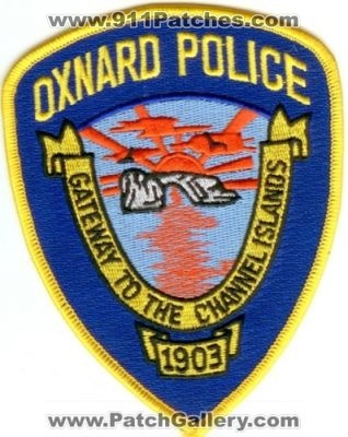Oxnard Police (California)
Thanks to Police-Patches-Collector.com for this scan.
