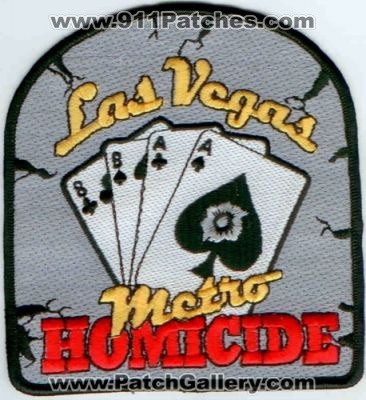 Las Vegas Metropolitan Police Homicide (Nevada)
Thanks to Police-Patches-Collector.com for this scan.
