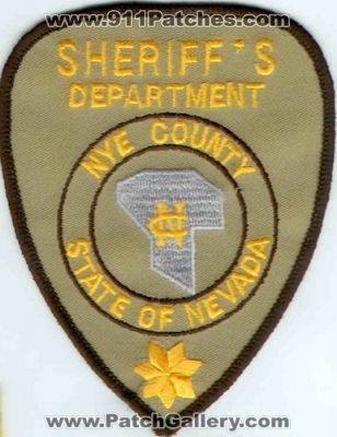 Nye County Sheriff's Department (Nevada)
Thanks to Police-Patches-Collector.com for this scan.
Keywords: sheriffs