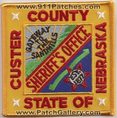 Custer County Sheriff's Office (Nebraska)
Thanks to Police-Patches-Collector.com for this scan.
Keywords: sheriffs