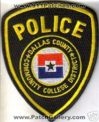 Dallas County Community College District Police (Texas)
Thanks to Police-Patches-Collector.com for this scan.
