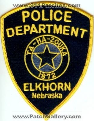 Elkhorn Police Department (Nebraska)
Thanks to Police-Patches-Collector.com for this scan.
