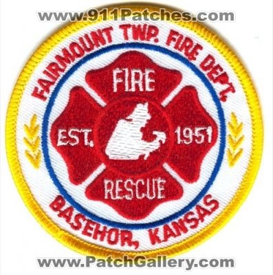 Fairmount Township Fire Department Patch (Kansas)
[b]Scan From: Our Collection[/b]
Keywords: twp dept basehor rescue