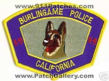 Burlingame Police K-9 (California)
Thanks to apdsgt for this scan.
Keywords: k9