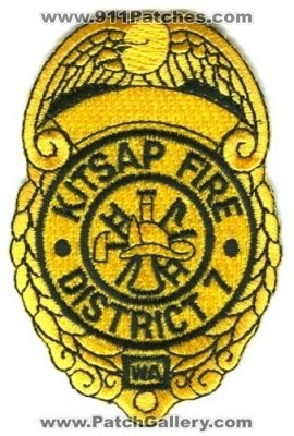 Kitsap County Fire District 7 (Washington)
Scan By: PatchGallery.com
Keywords: co. dist. number no. #7 department dept.