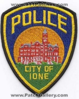 Ione Police (California)
Thanks to Scott McDairmant for this scan.
Keywords: city of