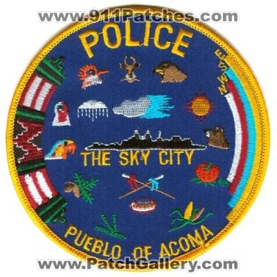 Pueblo of Acoma Police Department Patch (New Mexico)
Scan By: PatchGallery.com
Keywords: dept. the sky city