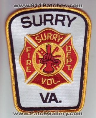 Surry Volunteer Fire Department (Virginia)
Thanks to Dave Slade for this scan.
Keywords: vol. dept. va.