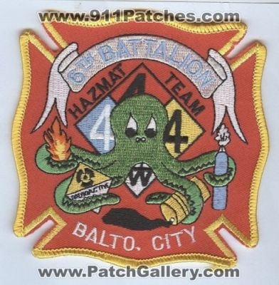 Baltimore City Fire 6th Battalion HazMat Team (Maryland)
Thanks to Brent Kimberland for this scan.
Keywords: haz-mat balto.
