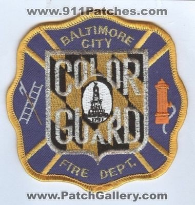 Baltimore City Fire Color Guard (Maryland)
Thanks to Brent Kimberland for this scan.
Keywords: department dept.