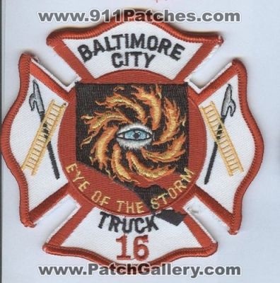 Baltimore City Fire Truck 16 (Maryland)
Thanks to Brent Kimberland for this scan.

