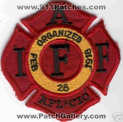 International Association of Fire Fighters IAFF
Thanks to Brent Kimberland for this scan.
Keywords: afl-cio firefighters