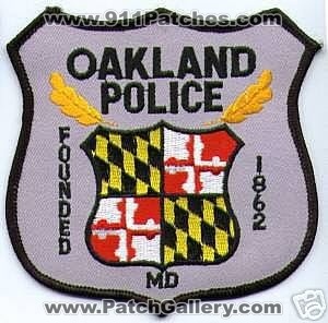 Oakland Police (Maryland)
Thanks to apdsgt for this scan.
Keywords: md