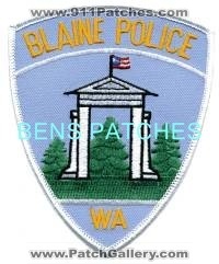 Blaine Police (Washington)
Thanks to BensPatchCollection.com for this scan.
