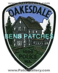 Oakesdale Police (Washington)
Thanks to BensPatchCollection.com for this scan.
Keywords: wa.