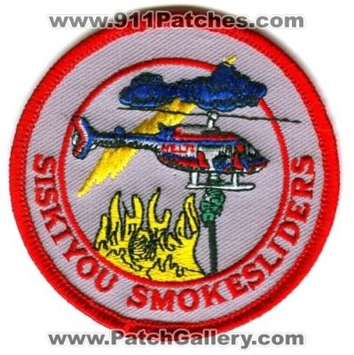 Siskiyou Smokesliders Forest Fire Wildfire Wildland Patch (California)
Scan By: PatchGallery.com
Keywords: helicopter national hotshots crew