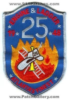 Atlanta Fire Company 25 Patch (Georgia)
[b]Scan From: Our Collection[/b]
Keywords: engine & and ladder