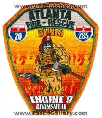Atlanta Fire Rescue Department Station 9 (Georgia)
Scan By: PatchGallery.com
Keywords: dept. company co. engine adamsville 9lives I-20 I-285