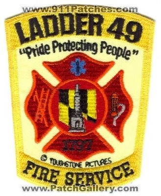 Ladder 49 Movie Fire Service Patch (Maryland)
Scan By: PatchGallery.com
Keywords: film baltimore city department dept. bcfd b.c.f.d. pride protecting people touchstone pictures