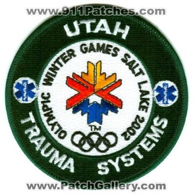 Utah Olympic Winter Games Salt Lake 2002 Trauma Systems Patch (Utah)
Scan By: PatchGallery.com
Keywords: ems olympics