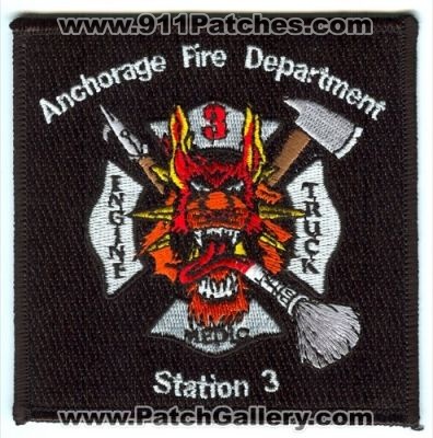 Anchorage Fire Department Station 3 Patch (Alaska)
Scan By: PatchGallery.com
Keywords: dept. company co. engine truck medic