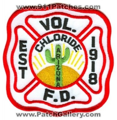 Chloride Volunteer Fire Department Patch (Arizona)
Scan By: PatchGallery.com
Keywords: vol. f.d.