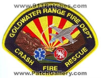 Barry M. Goldwater Air Force Range Fire Department Crash Rescue USAF Military (Arizona)
Scan By: PatchGallery.com
Keywords: dept. cfr arff aircraft airport firefighter firefighting