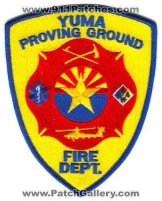 Yuma Proving Ground Fire Department (Arizona)
Scan By: PatchGallery.com
Keywords: dept. us army